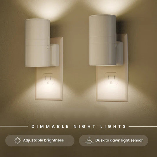 Modern LED Night Light Plug Into Wall with Light Sensor