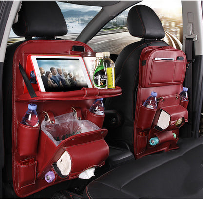 Back Car Seat Leather Tray