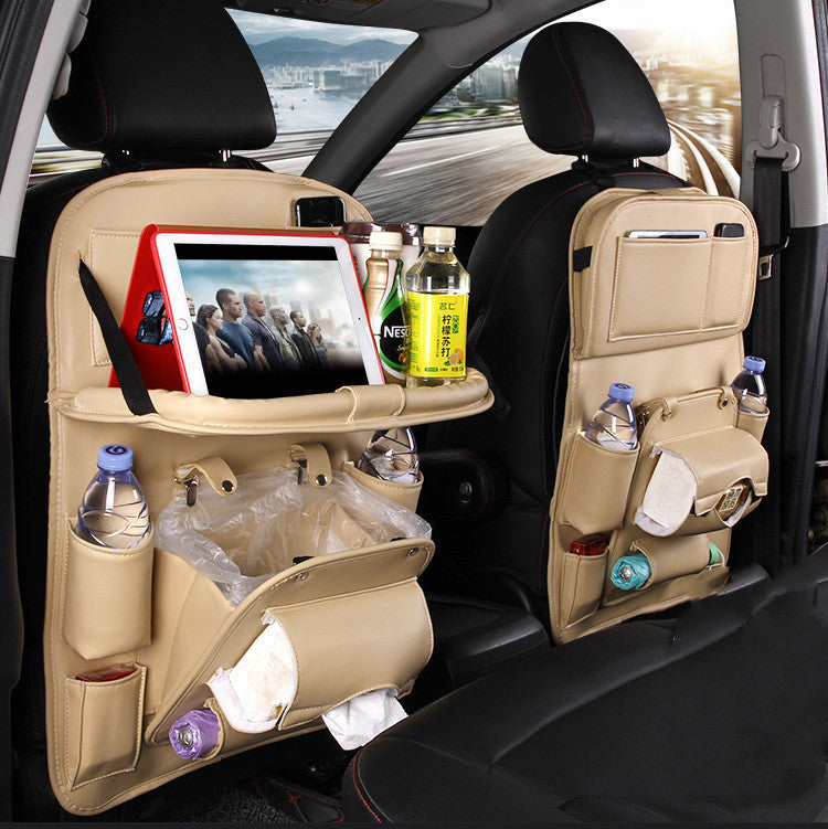 Back Car Seat Leather Tray