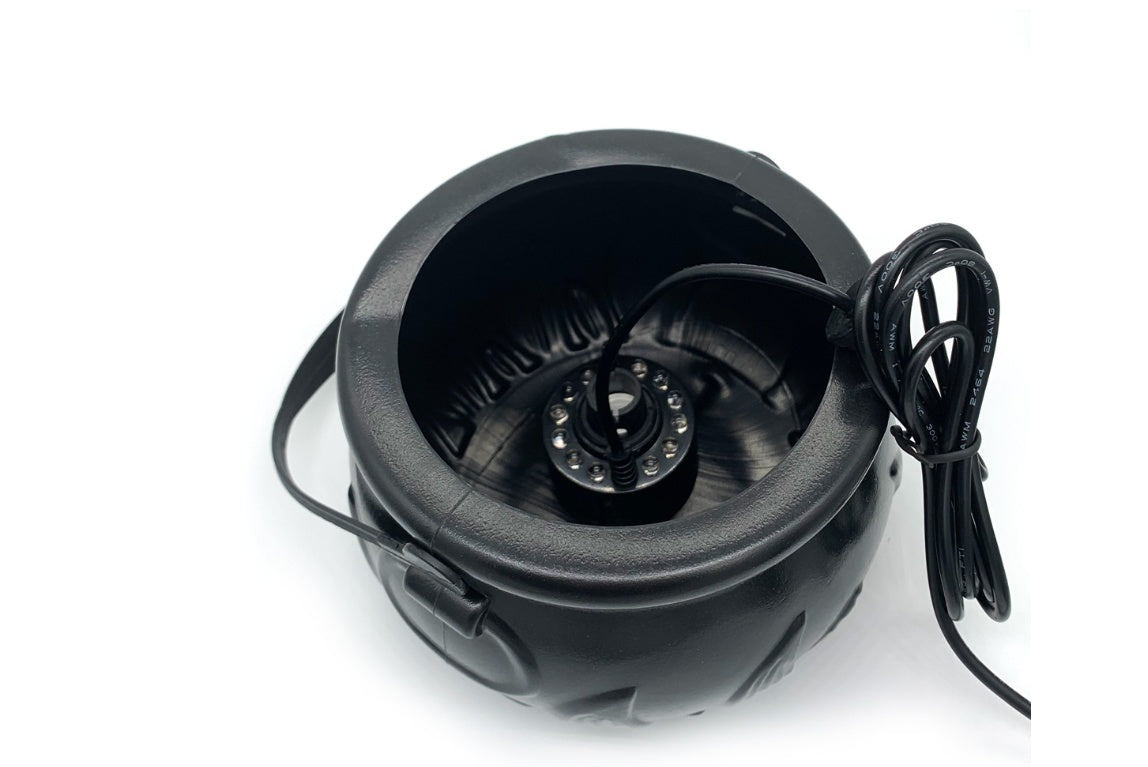 Halloween Witch Cauldron Smoke Machine | LED Color-Changing Humidifier Decor