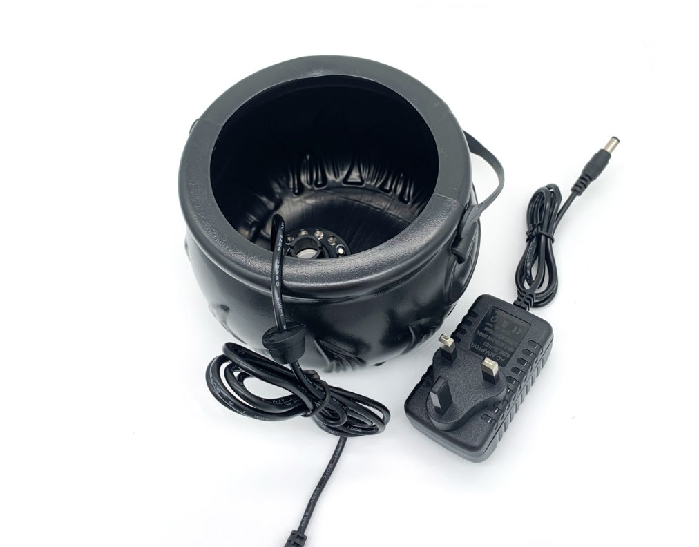 Halloween Witch Cauldron Smoke Machine | LED Color-Changing Humidifier Decor