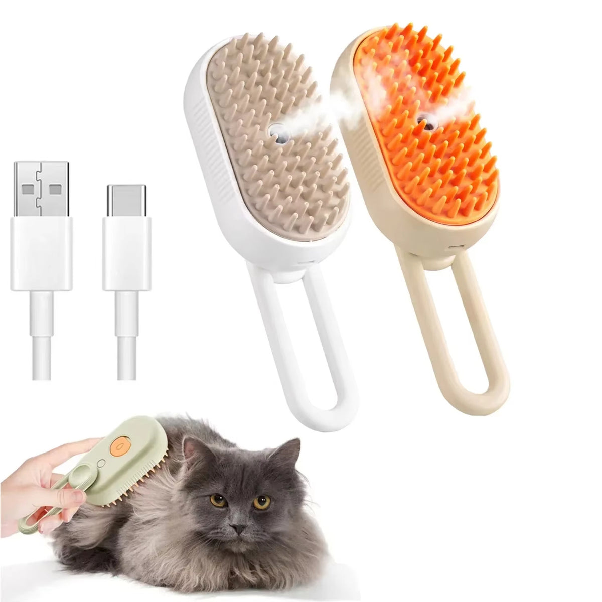 3-in-1 Pet Steam Brush