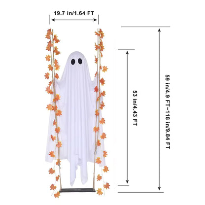 5-Foot Light-Up Swinging Ghost with Remote Control