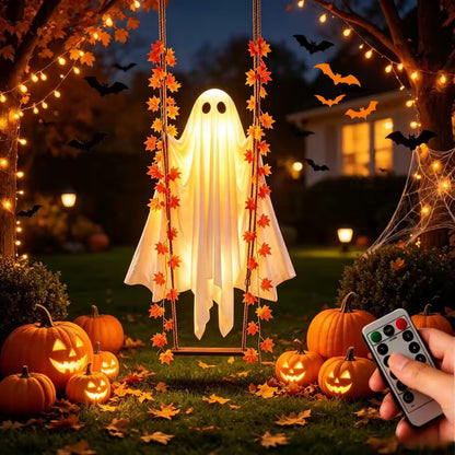 5-Foot Light-Up Swinging Ghost with Remote Control