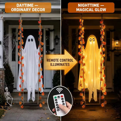5-Foot Light-Up Swinging Ghost with Remote Control