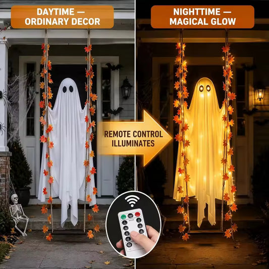 5-Foot Light-Up Swinging Ghost with Remote Control